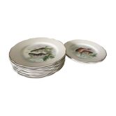 12 Digoin plates - Sarreguemines