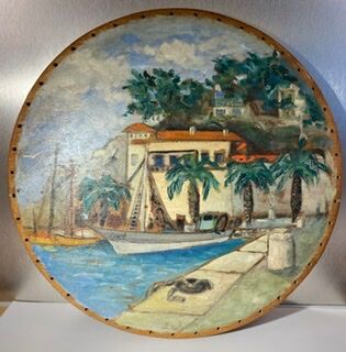 Ancient painting, Marine, the Riviera 50/60s