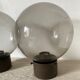 Plafonniers vintage globes en verre fumé