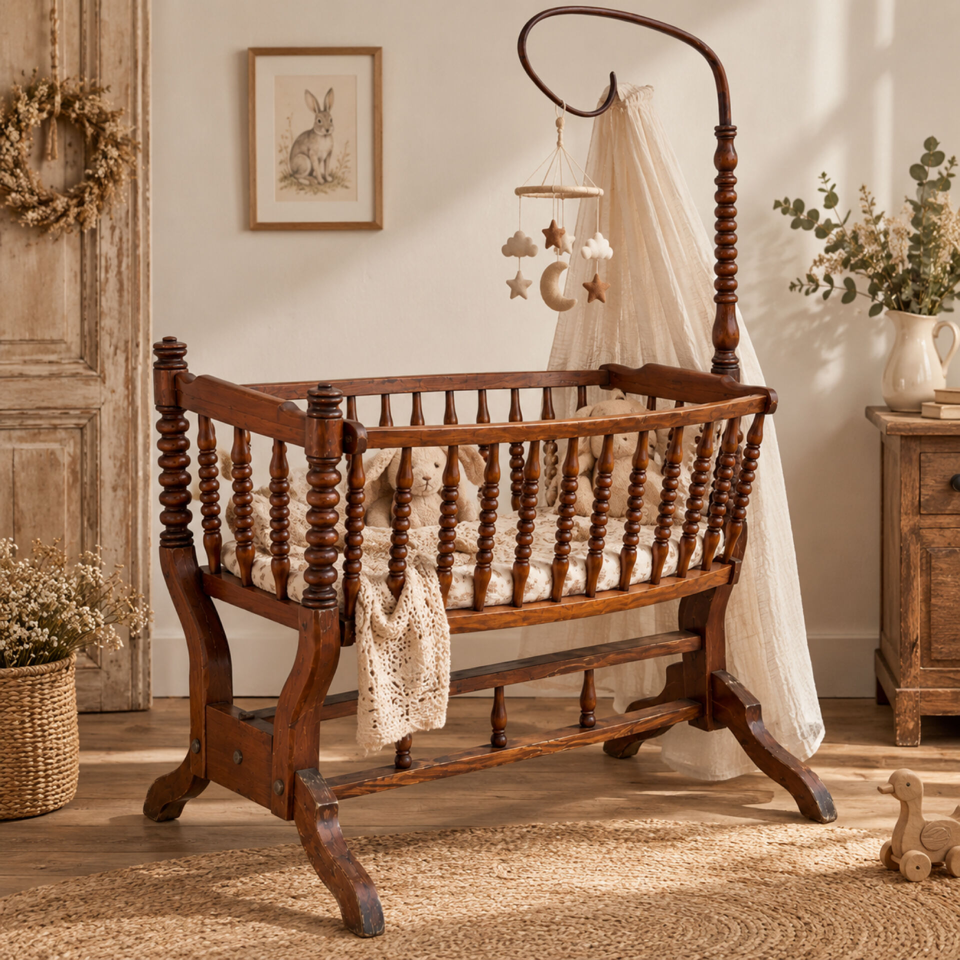 Berceau ancien en bois