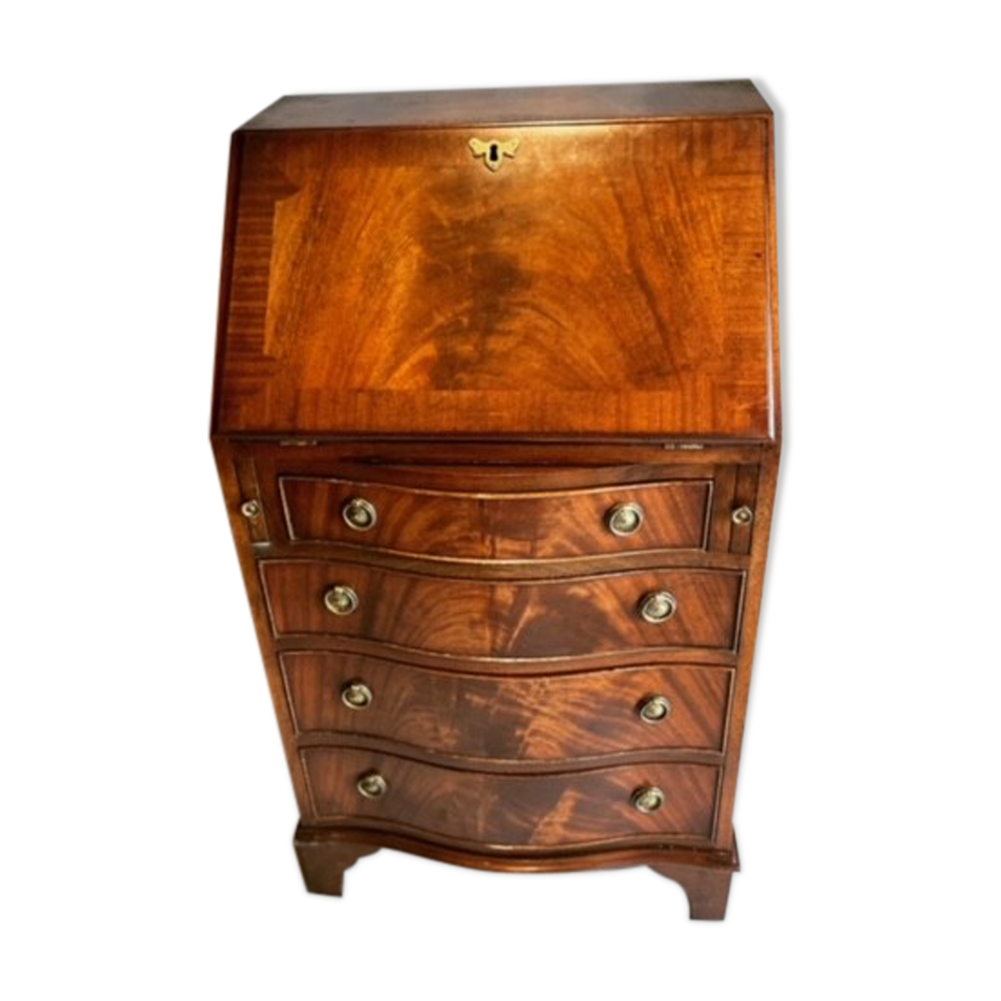 Walnut veneer secretary desk