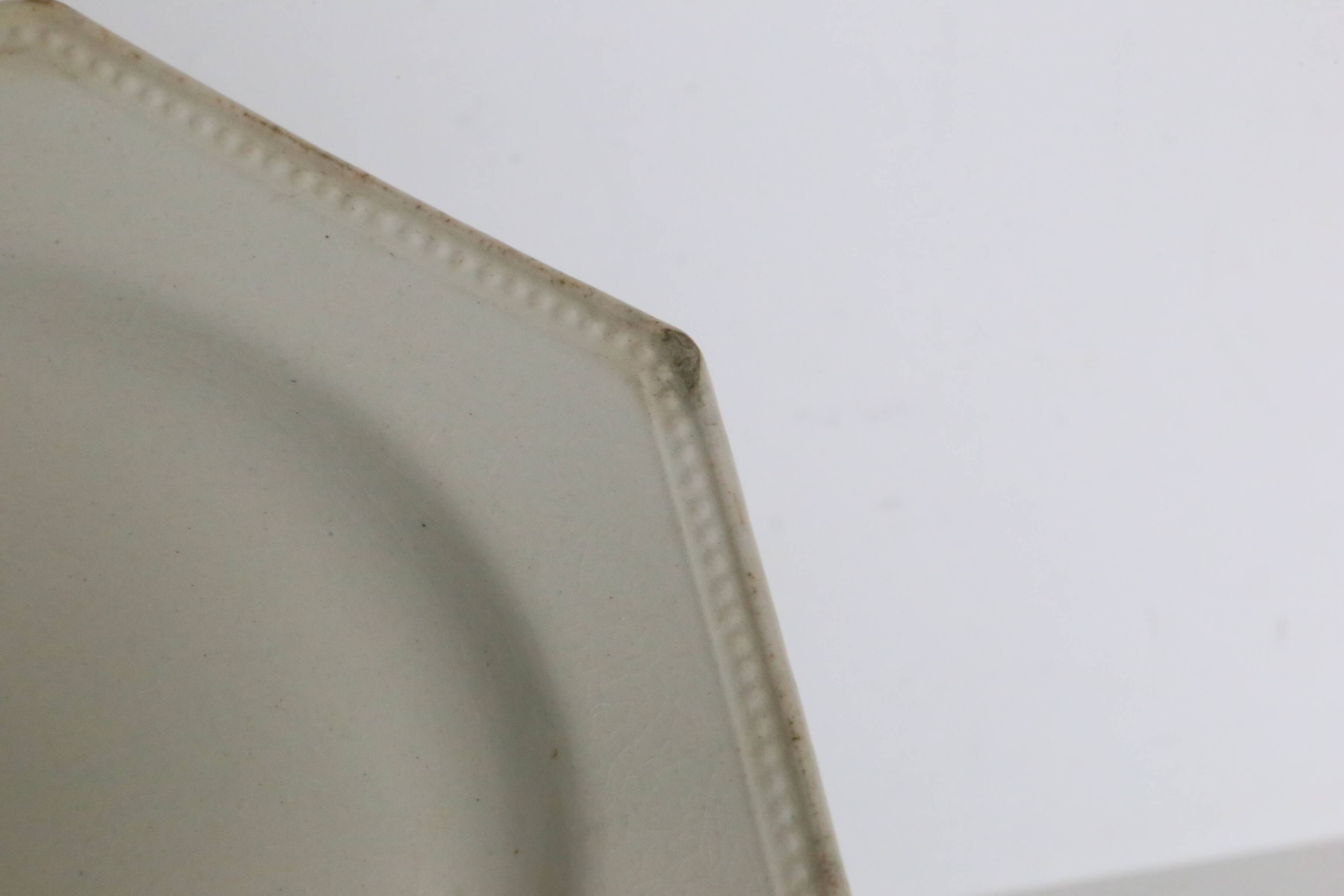 Creil and Montereau plates, 19th century, Perle model, ivory / lot 1