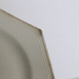 Creil and Montereau plates, 19th century, Perle model, ivory / lot 1