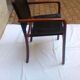 Fauteuil bois et cuir