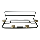 Wall-mounted coat rack with 4 hooks, 1 mirror and 1 hat rack
