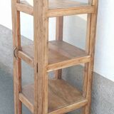 Tall display case in old wood