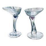 In vino veritas  coupes en verre sou!fflé de fabrice langlade