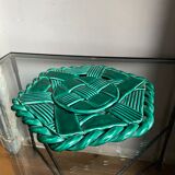 Vintage braided green ceramic trivia