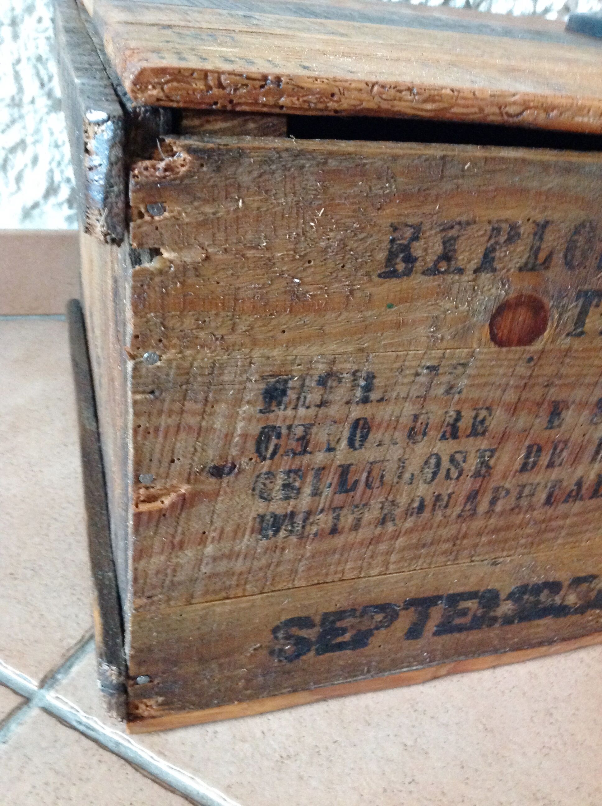 Old wooden crate explosive industrial style 50