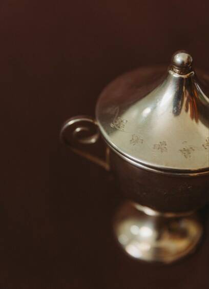 Vintage silver plated milk and sugar set