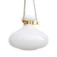 White, modernist chandelier Kamenický Šenov, Czechoslovakia, 1960s.