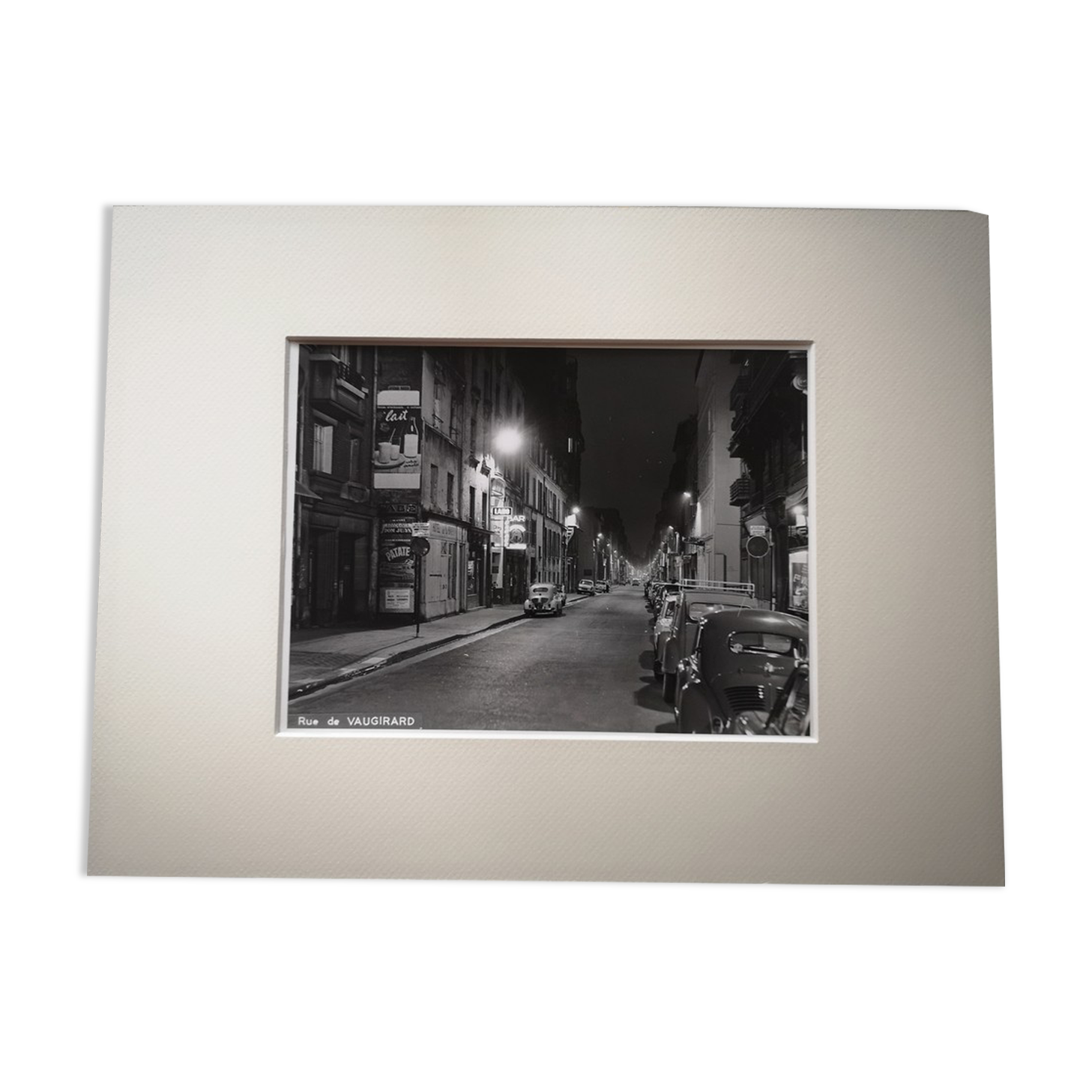 Photograph 18x24cm - Old black and white silver print - Vaugirad Street - 1950s-1960s