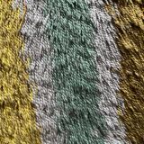 Mid-century Modern High Pile, Yellow, Aquamarine & Grey Rya Rug, Sweden, 1960s