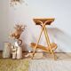 Side table magazine rack in rattan - 1960s design