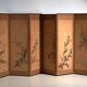 Antique Japanese six-panel screen with box – Japan, circa 1900