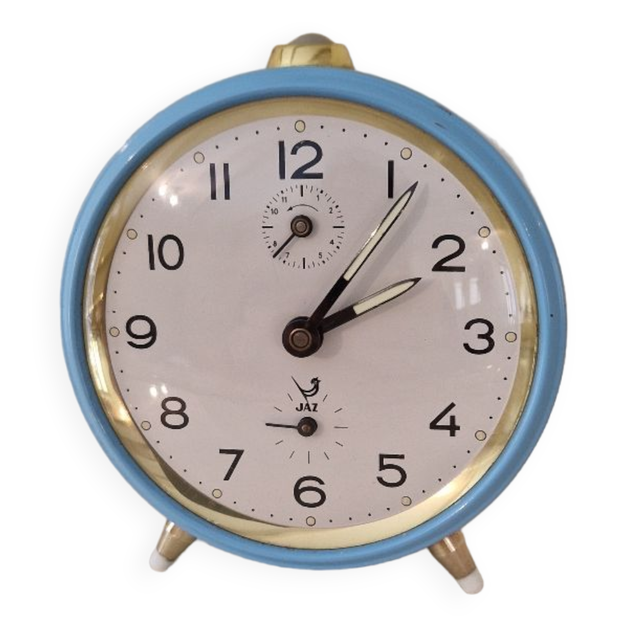 Réveil Jaz bleu vintage