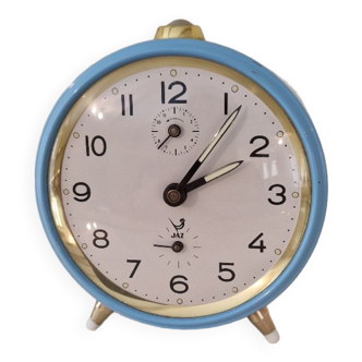 Vintage blue Jaz alarm clock