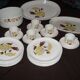 Sovirel vintage dinnerware set with yellow and brown daisy decor 21 pieces