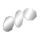 Three beveled mirrors
