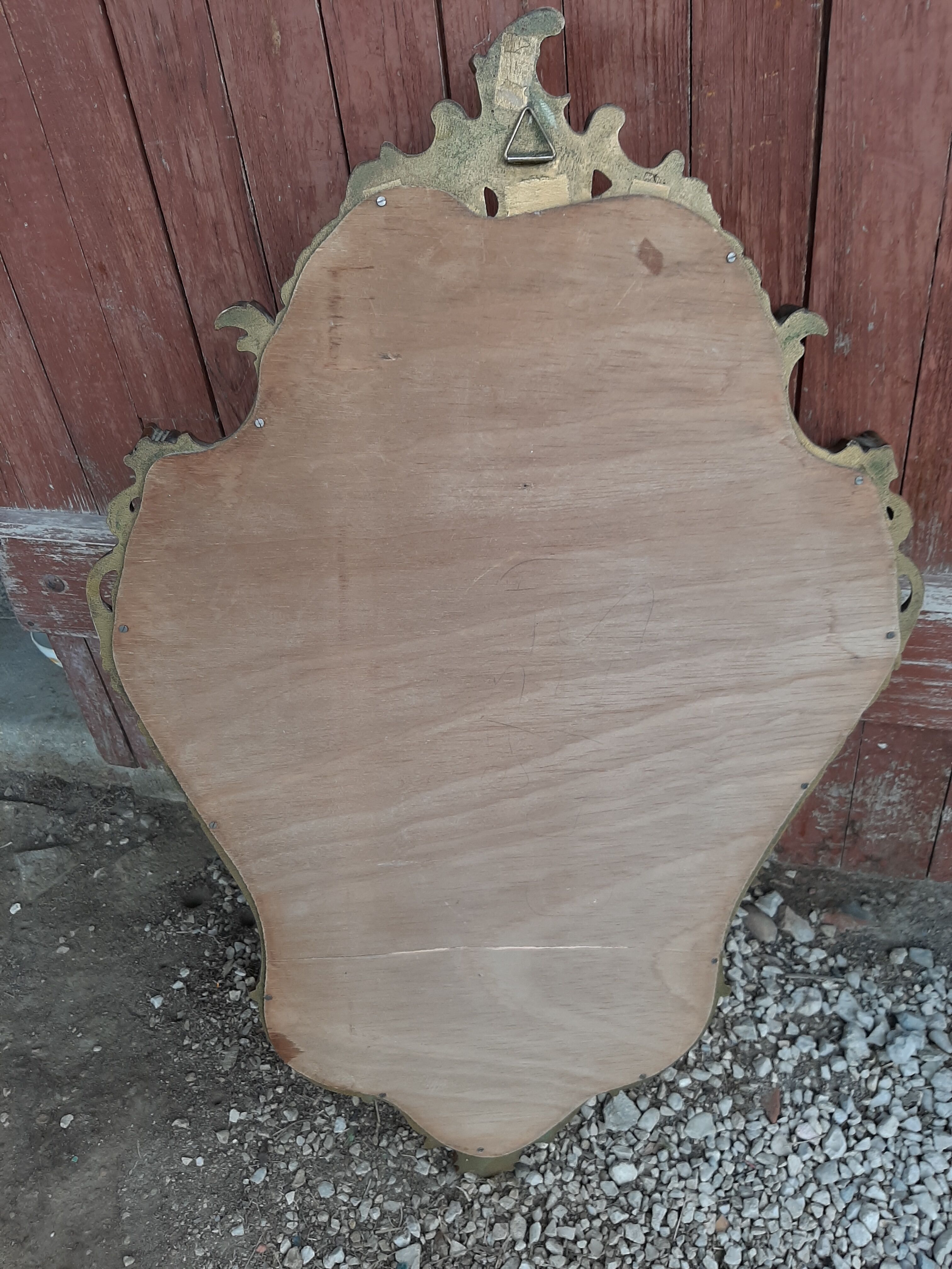 Miroir doré baroque style Louis XV biseauté