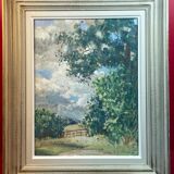 Painting Y. Guilmineau Painter Vendée, Deux Sèvres, Green Venice, Coulon...