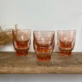 6 vintage Rosaline glasses