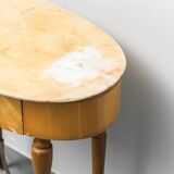 Pair of bedside tables with marble top 1950s vintage modernism