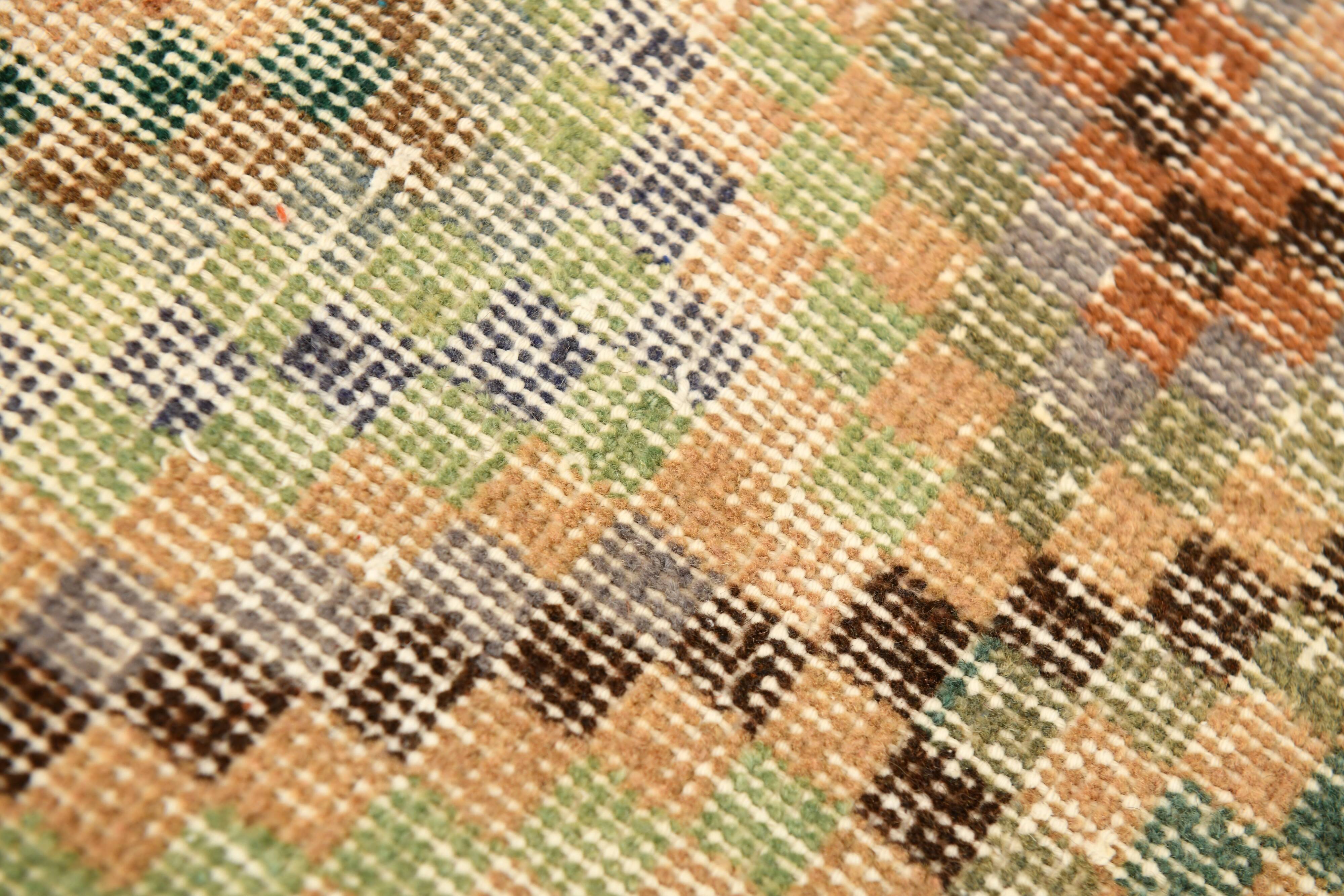 2x5 Turkish Multicolor Vintage Kitchen Runner Rug, 71x154Cm