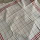 5 antique red and white checked tea towels