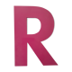 Pink letter r