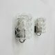 Set of 2 bubble glass wall lamp sconces by Helena Tynell for Limburg, Germany, 1970s