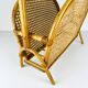 Vintage bamboo and Vienna straw magazine rack, 1960s.