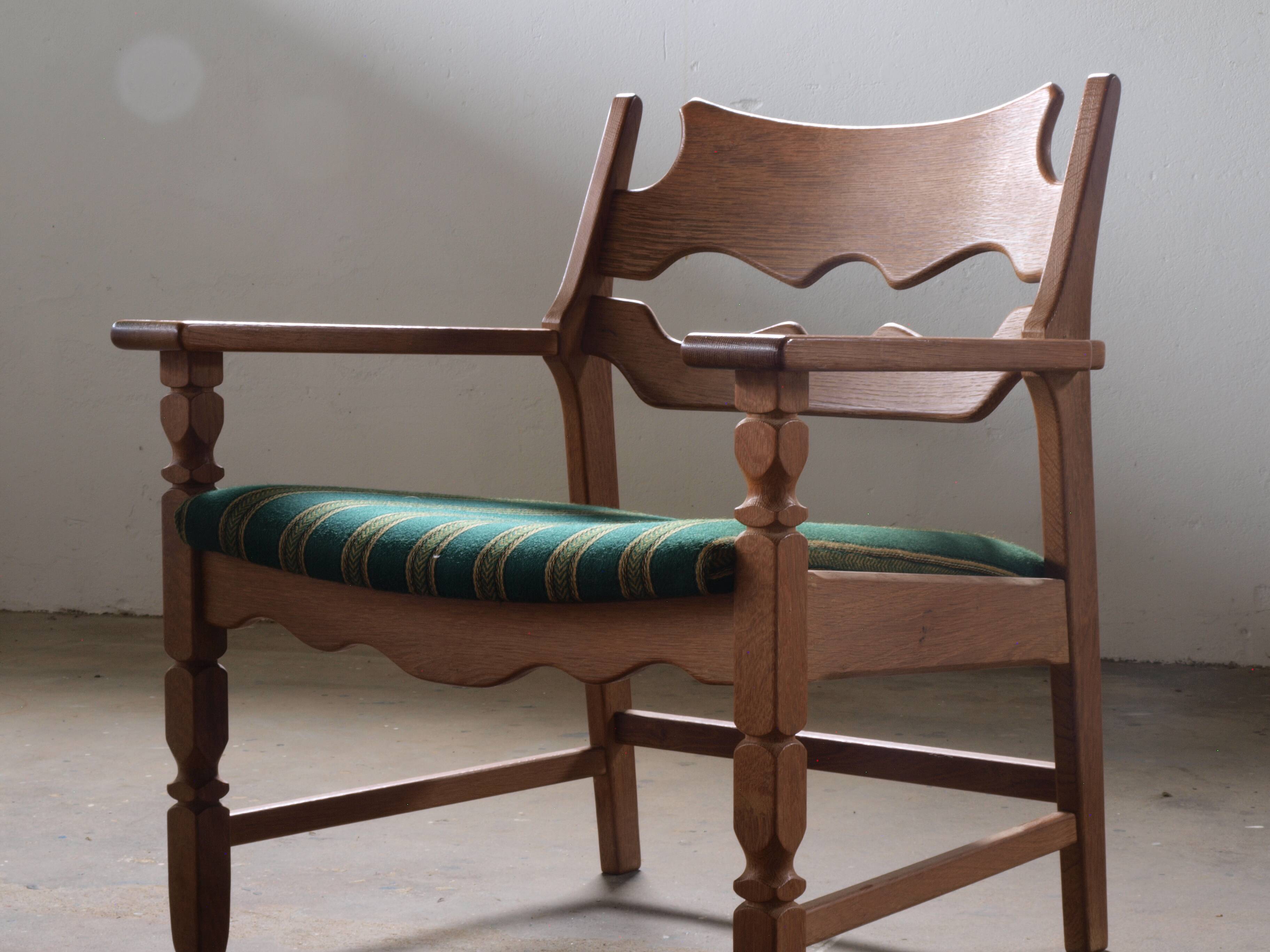 Razorblade Danish Brutalist Lounge Chair Henning Kjærnulf, 1960s Danish