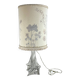 Solid glass lamp and dried flower lampshade from the 60s/70s
