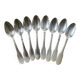 8 large silver-plated metal Art Deco spoons