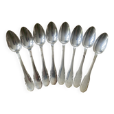 8 grandes cuillères métal argenté art déco