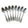 8 large silver-plated metal Art Deco spoons