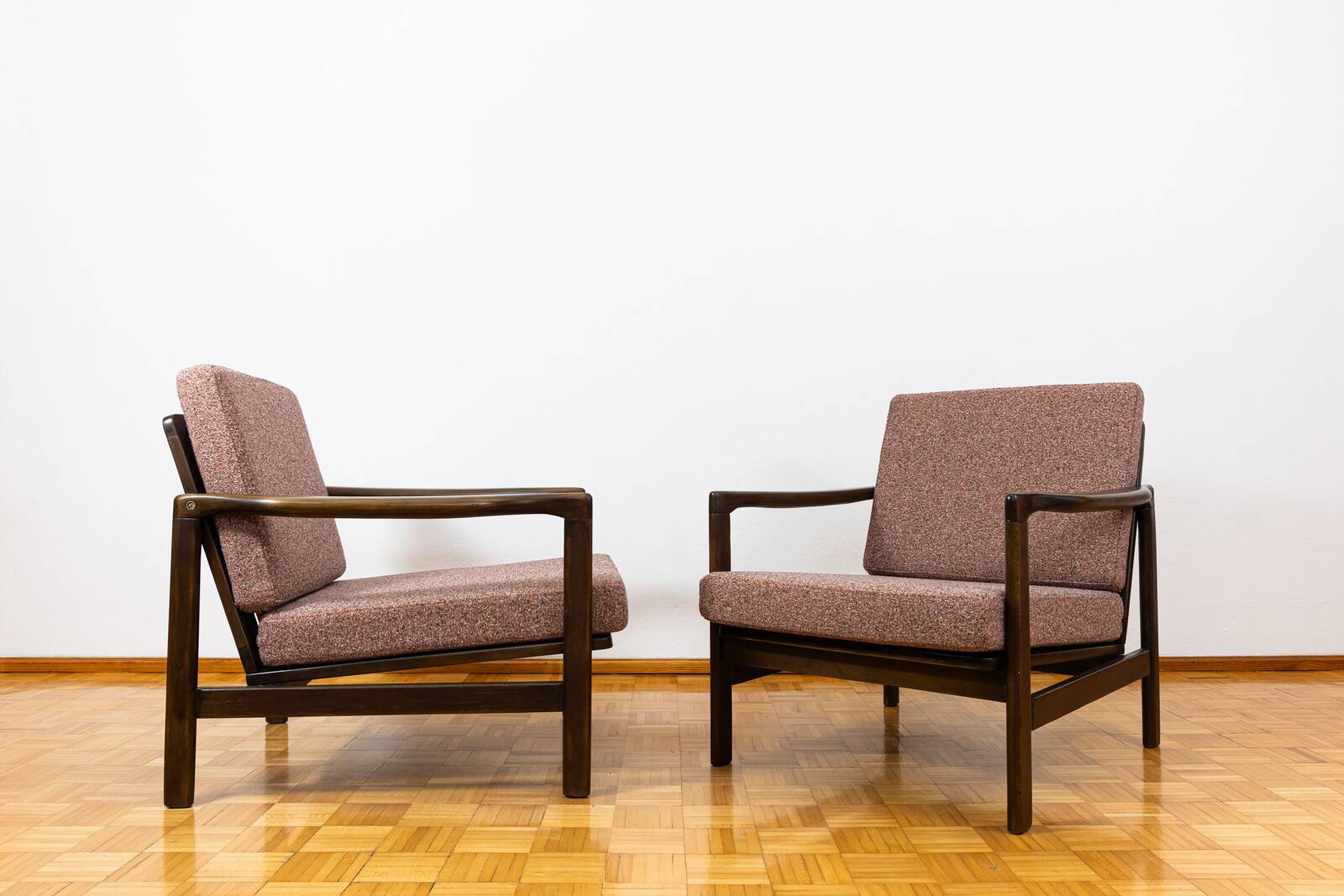 Pair of mid century armchairs "b7522 " by zenon bączyk, poland, 1960s