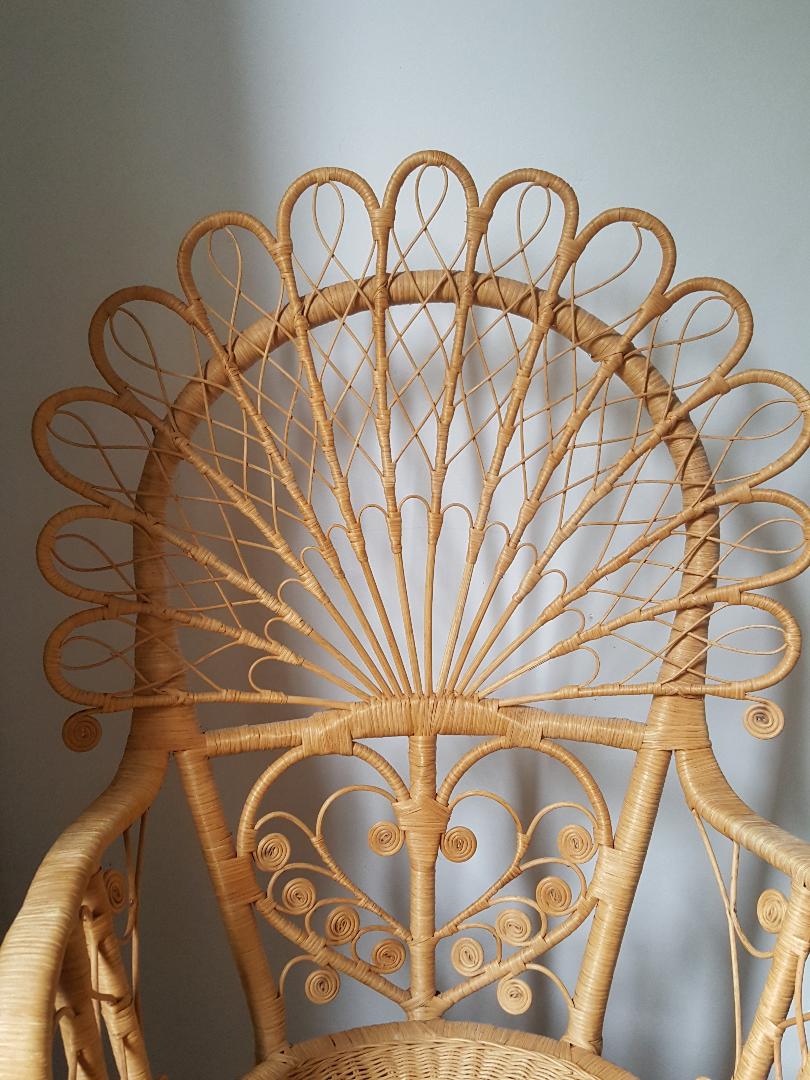 Peacock rattan chair