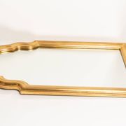 Vintage medium gold mirror mid-century, Belgium, 2000s