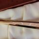 Magnifying glass and paper cutter box in leather and brass