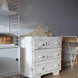 Small patinated art deco chest of drawers