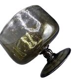 Smoked bubbled glass cup