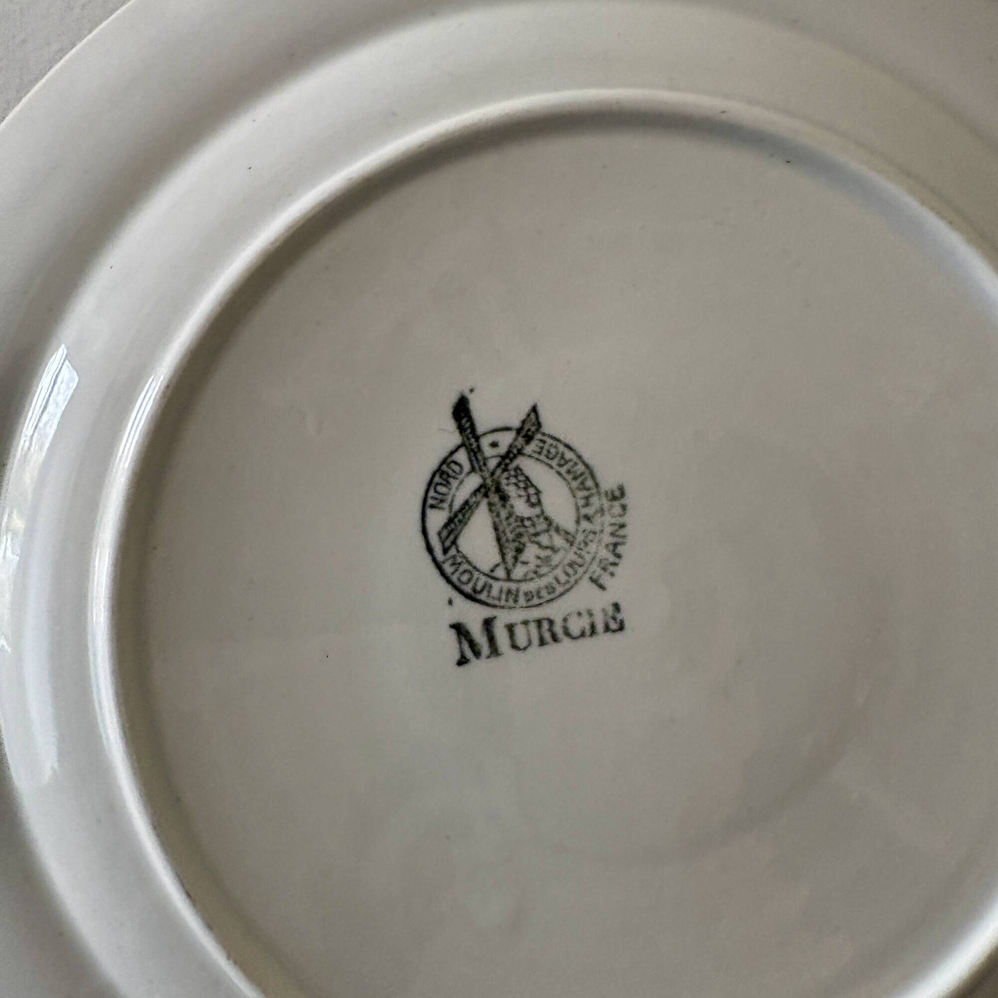 Set of 8 vintage dessert plates, Murcie model by Moulin des Loups