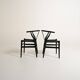 Set of 8 “Wishbone Chair” “CH24” chairs by Hans J. Wegner, 1990