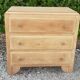 Art deco chest of drawers 3 drawers in solid oak wood brut 30s