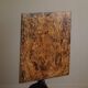 Antique square table with drop leaves made of burl wood, handcrafted in Sweden, 19th century.