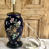 Old vase baluster enamelled lamp Boch Frères Keramis Belgium