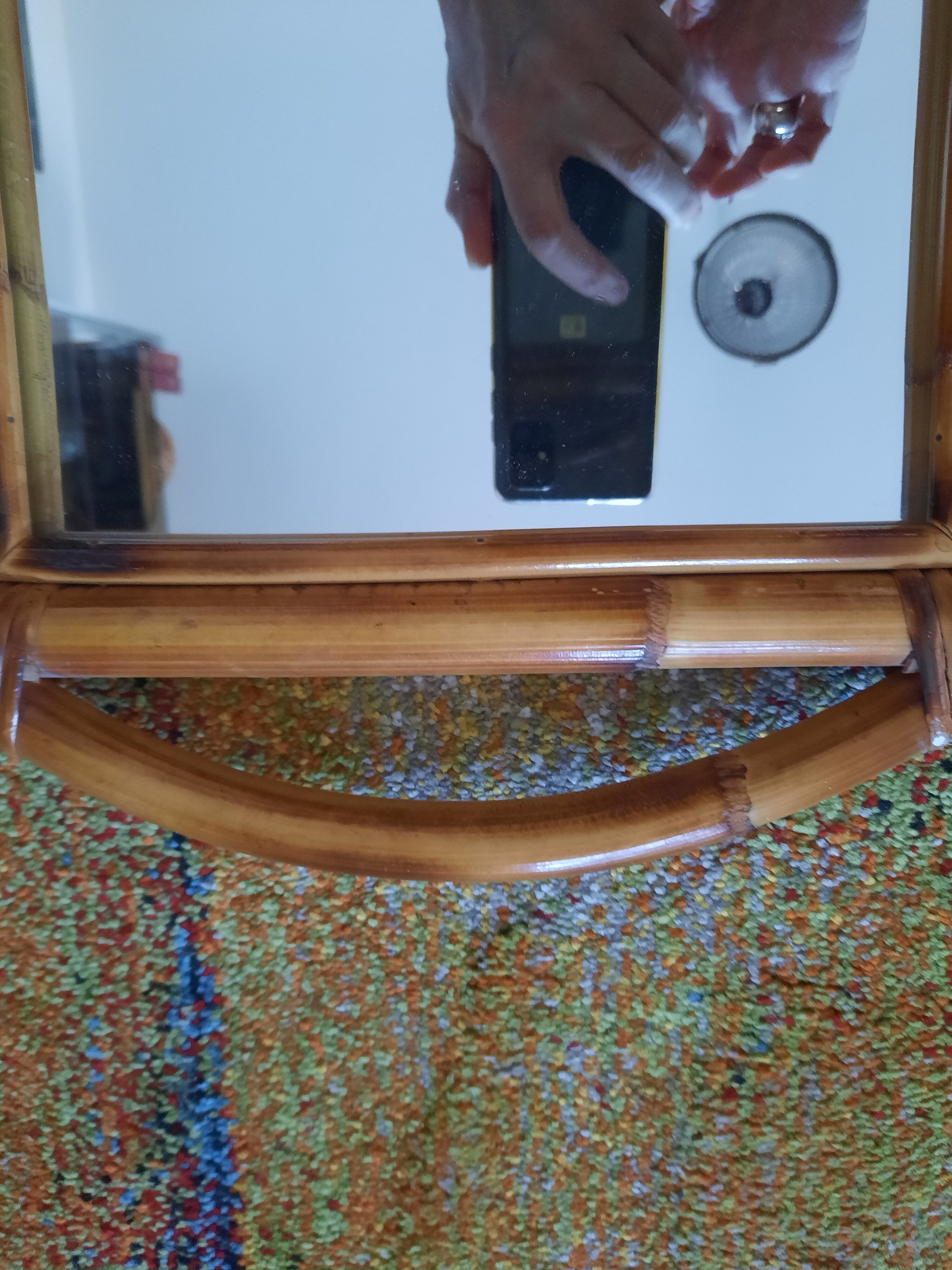 Bamboo mirror 28x40cm