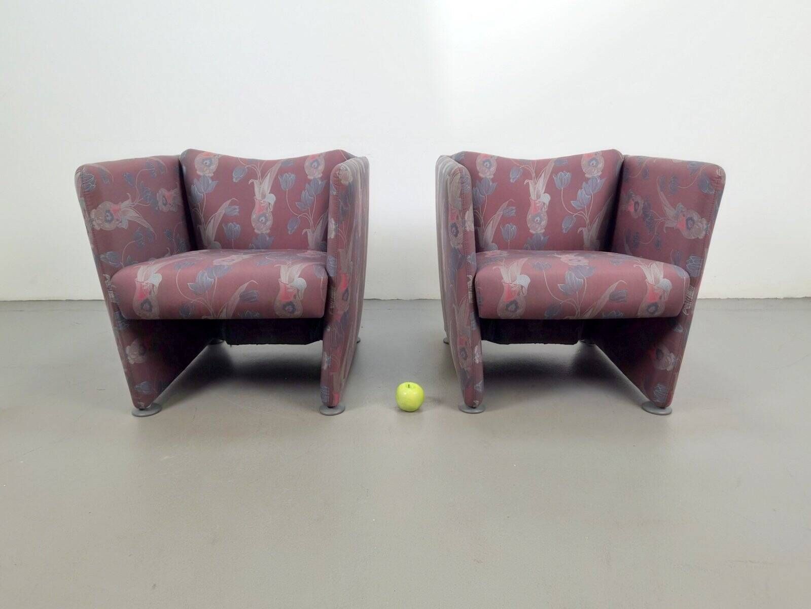 Vintage Postmodern Club Chairs, 1980, Set of 2